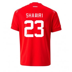 Szwajcaria Xherdan Shaqiri #23 Koszulka Podstawowych MŚ 2022 Krótki Rękaw